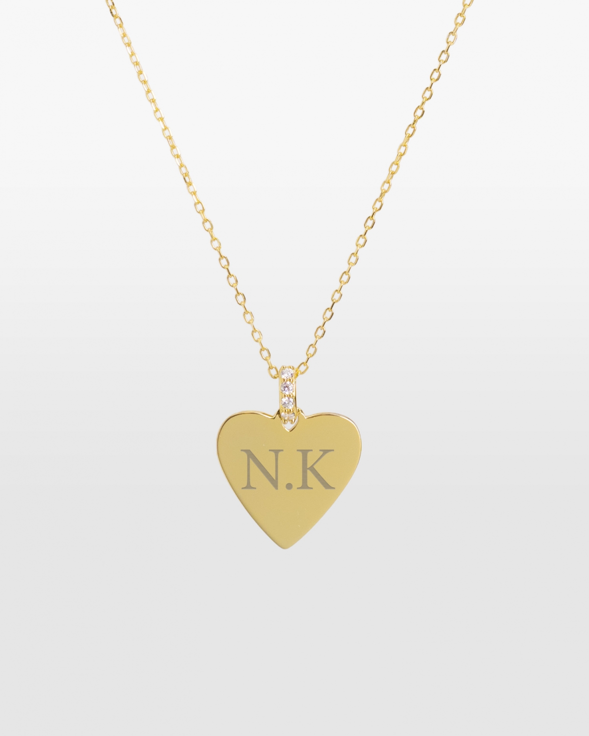 Halskæde med navn, guld Heart I Rofa Design