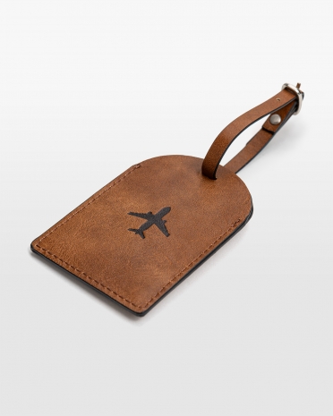 Brun bagagemærke