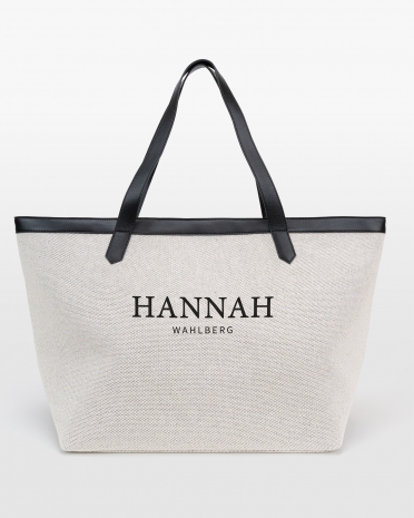 Rummelig strandtaske med navn