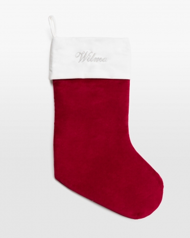 Rød julesok med navn