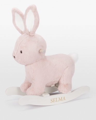 Gyngehest med blødt sæde, graveres med navn