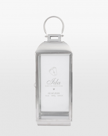 Personligt graveret lyslygte dåbsgave