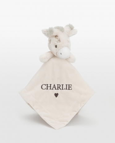 Bamseklud med girafmotiv og broderet navn