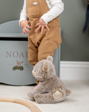 Blød bamse med valgfrit navn