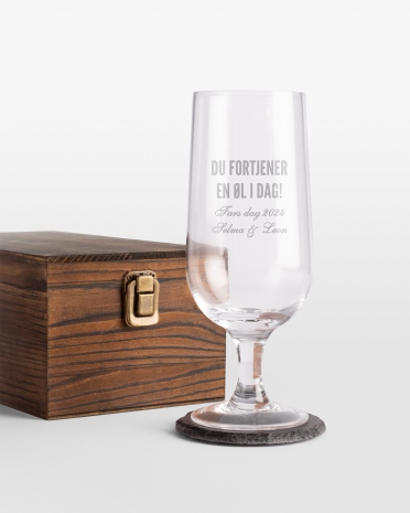 Unikt ølglas med tilbehør - en personlig gave