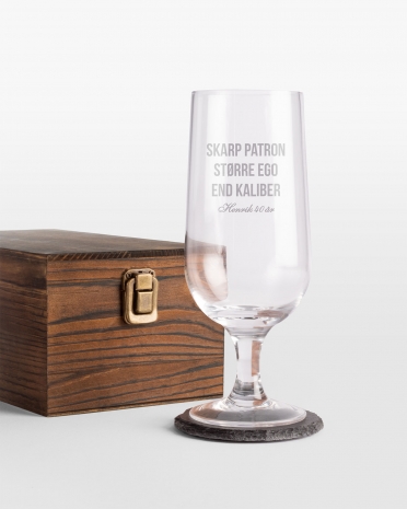 Ølglas med personlig gravering