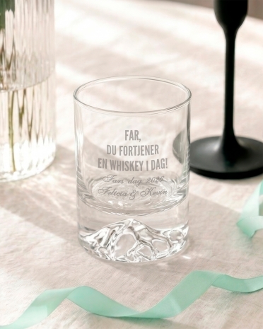 Whiskyglass med personlig gravering til pappa