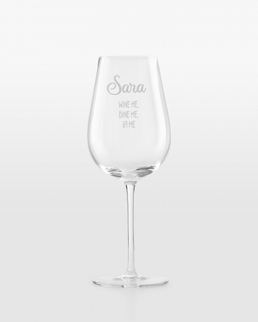 Glas med personlig gravering