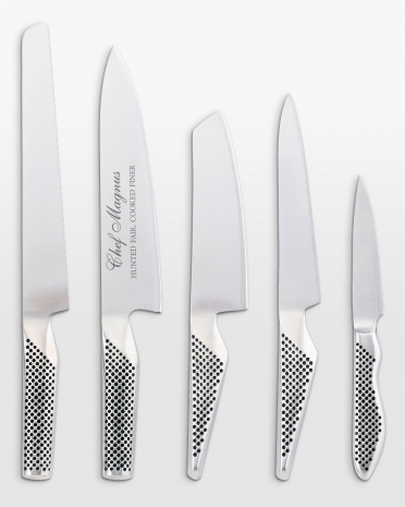 Graveret knivsæt fra Global, G-2951138