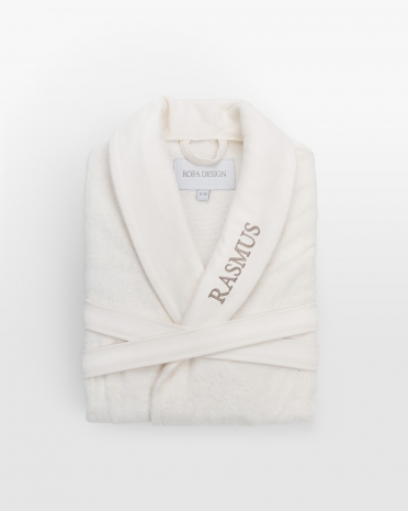 broderet badekåbe med navn