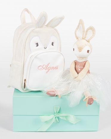 Børne rygsæk og dukke med navn