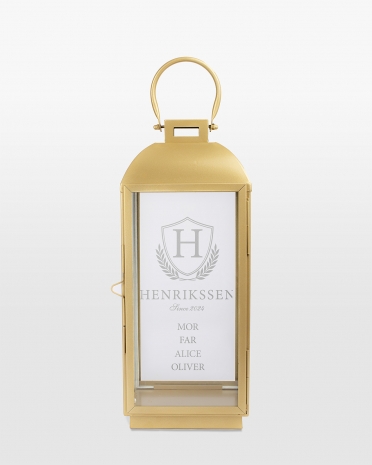 Lanterne med gravering