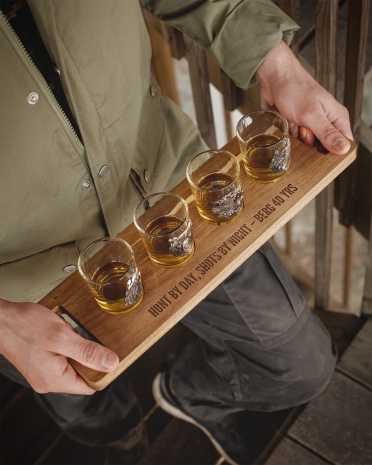 Personligt graveret shotbakke