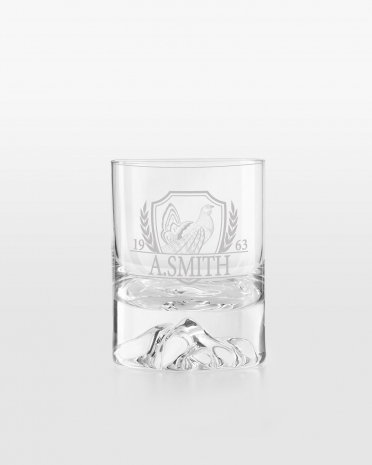 Personlig jagtgave med whiskyglas graveret med navn