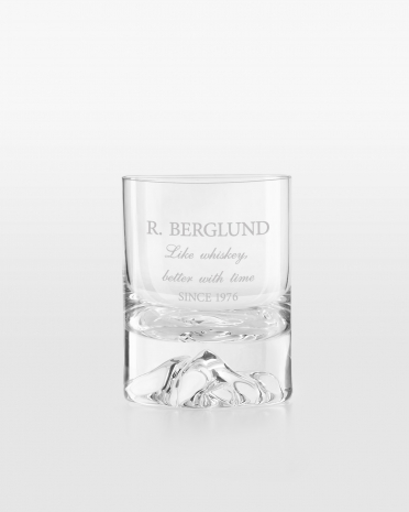 Graveret whiskyglas med valgfrit navn og personlig hilsen