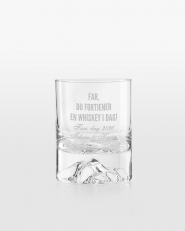 Personligt graveret whiskyglas med valgfrit navn og personlig hilsen