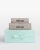 Håndklædesæt i sandfarve med sort broderi