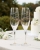Champagneglas med personlig gravering og dekorative ringe