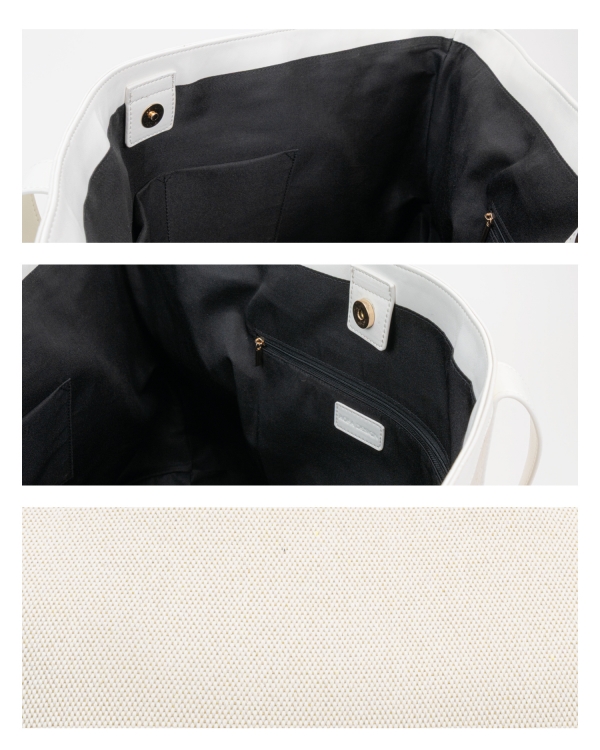 Strandtaske med navn, Creme