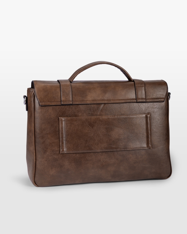 Brun laptoptaske til herre