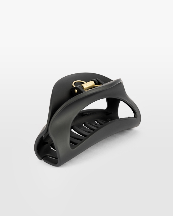 Sort hårspænde i blød silikone