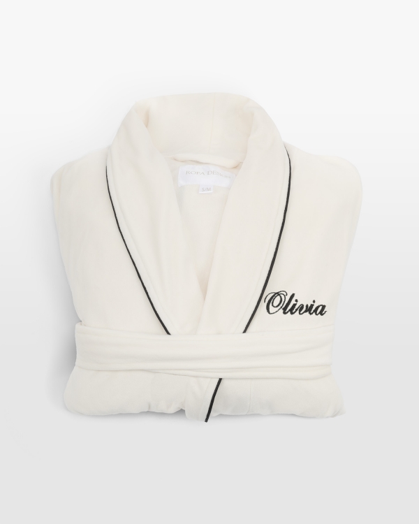 Personligt broderede badekåber med valgfrit navn