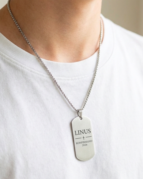 Personlig graveret halskæde som konfirmationsgave