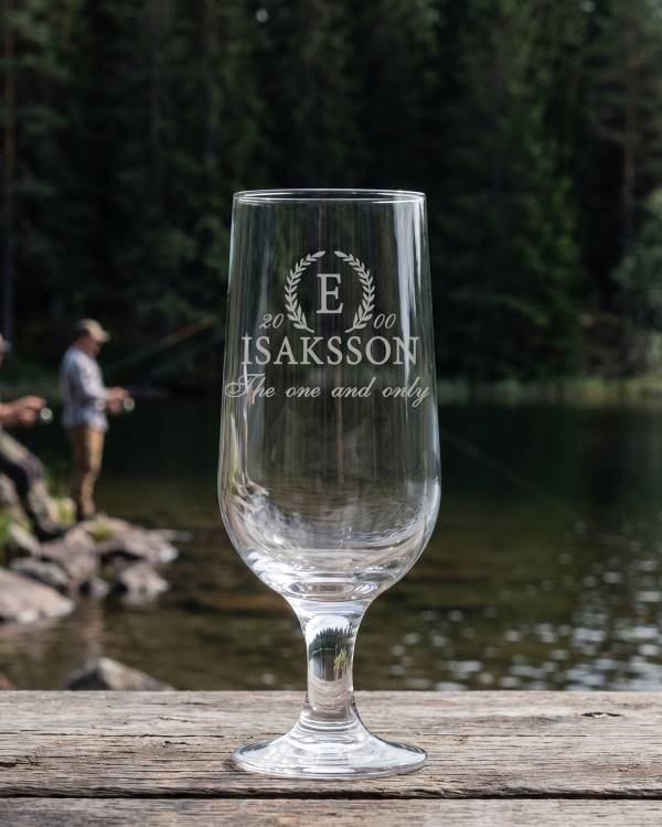 Ølglas med personlig gravering