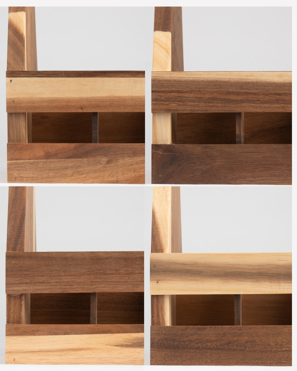 Farveskift i en træølkurv med navn