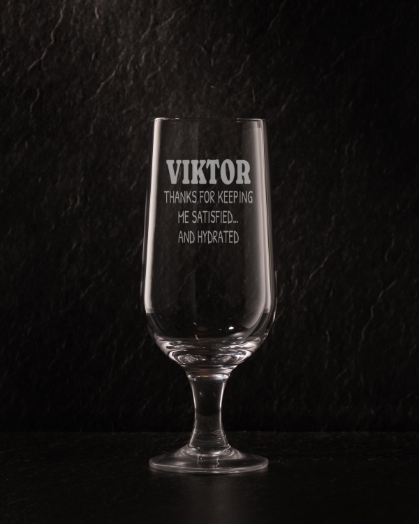 Personligt graverede ølglas