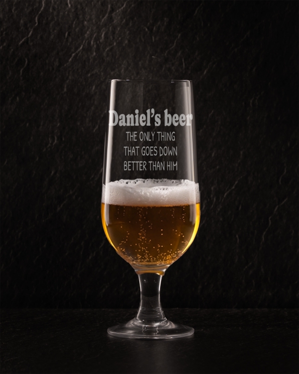 Personligt graverede ølglas