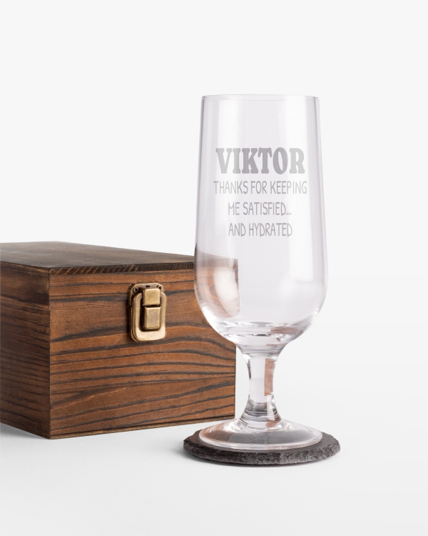 Personligt graverede ølglas