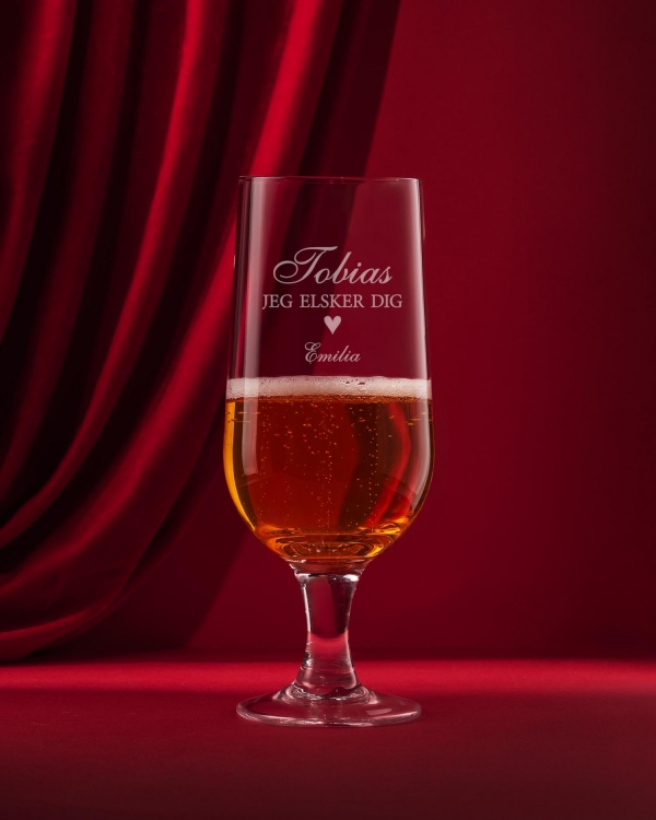 Personligt graverede ølglas