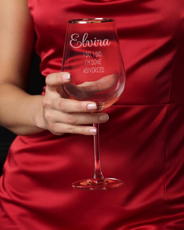 Personligt graveret vingglas