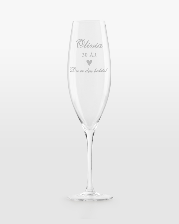 Champagneglas med personlig gravering