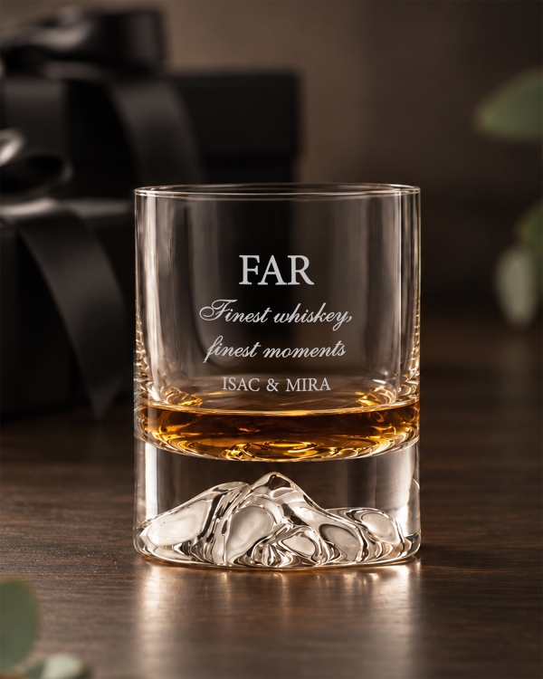 Whiskyglas med gravering – Elsker dig