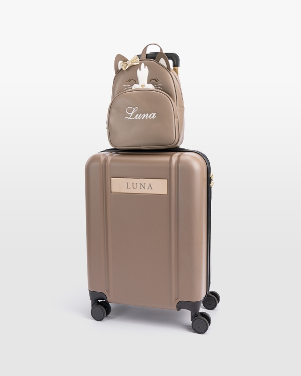 Kabinetaske og katterygsæk med navn