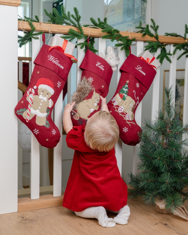 julestrømpe med broderet navn