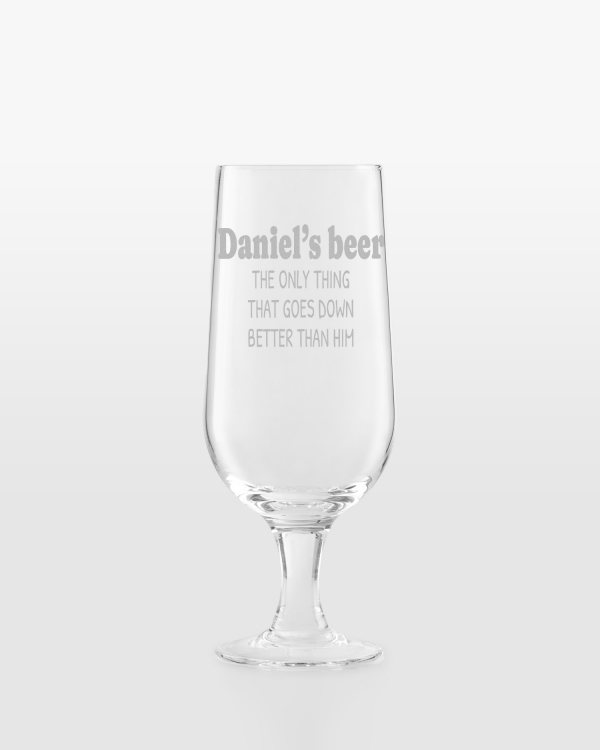 Ølglas med personlig gravering