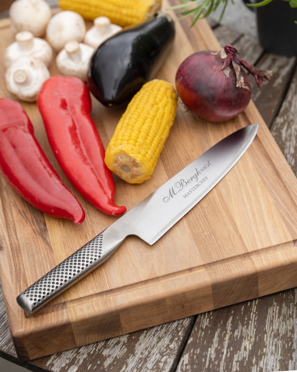 Kokkekniv med personlig gravering