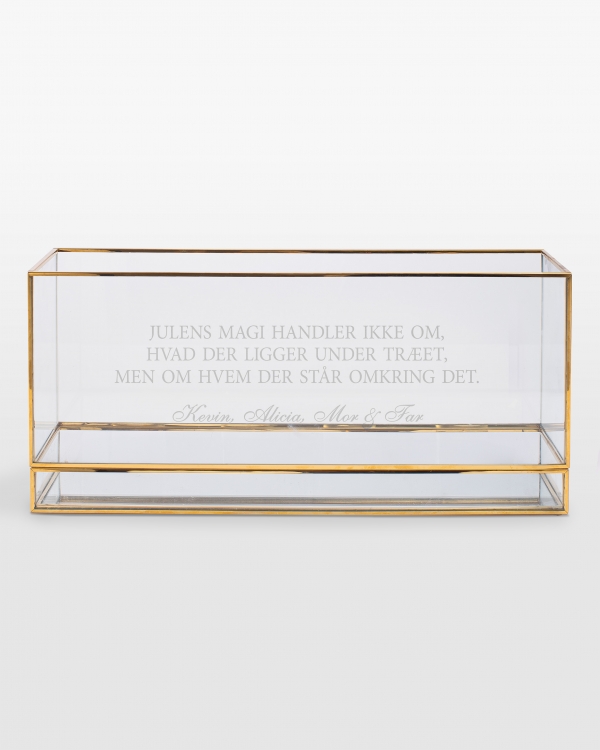 lysboks i guld med personlig gravering