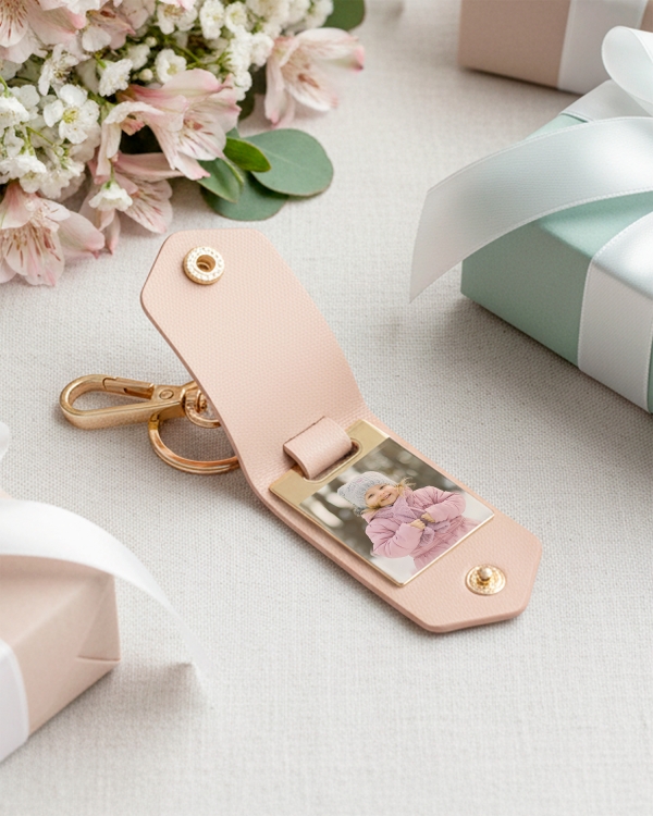 Nøglering med billede til mors dag