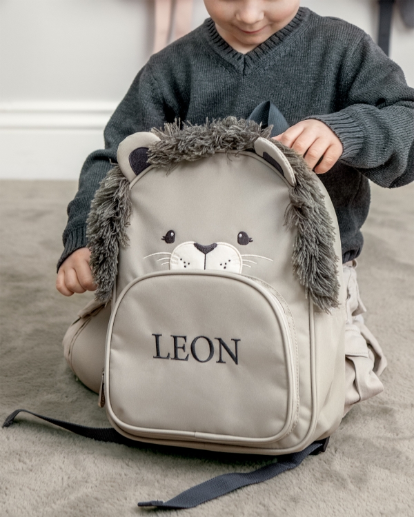 børnerygsæk med navn, løve