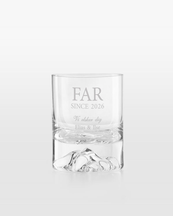 Graveret whiskyglas til fars dag