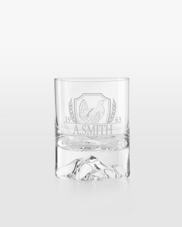 Personlig jagtgave med whiskyglas graveret med navn