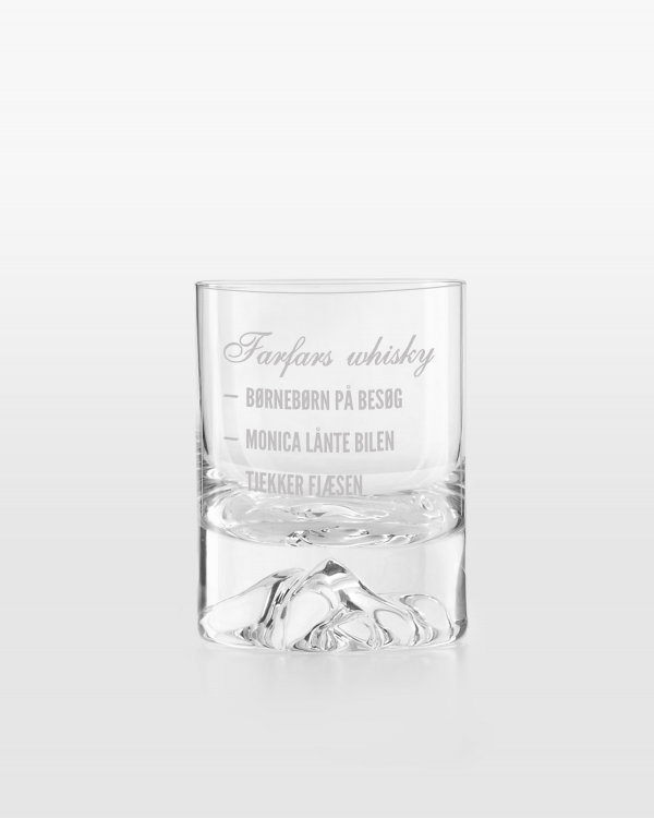 Graveret whiskyglas