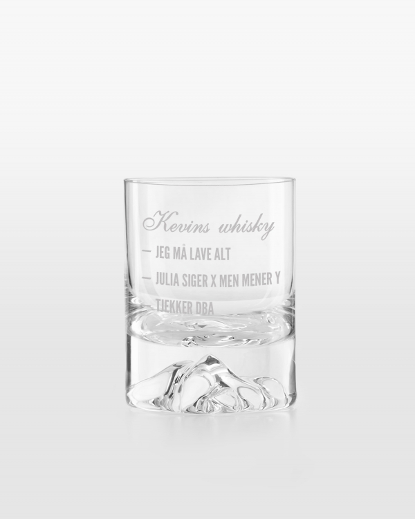 Giv et graveret whiskyglas til ham, der allerede har alt