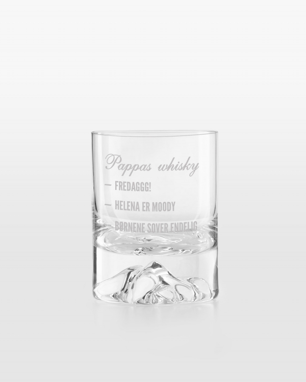 Graveret whiskyglas til far på fars dag