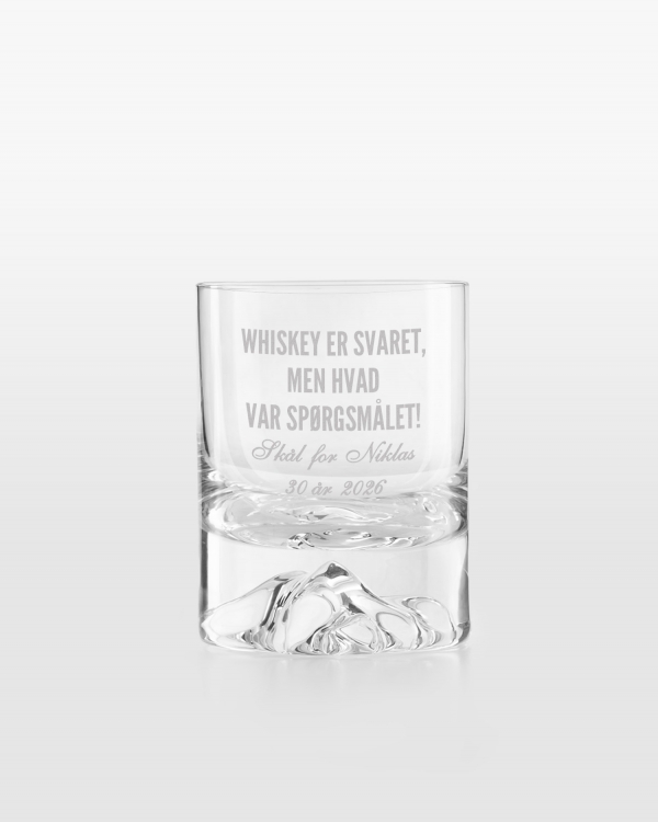 Graveret whiskyglas med navn
