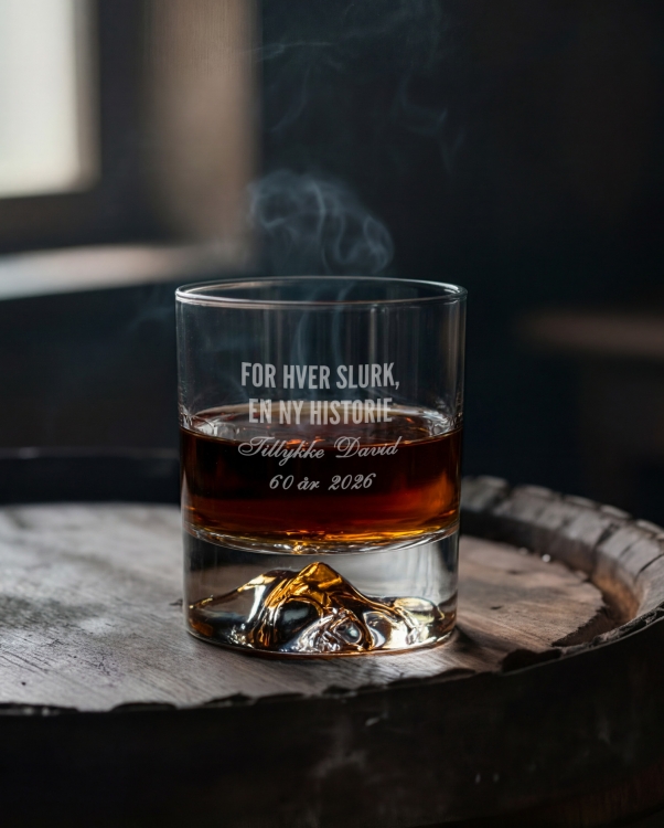 Graveret whiskyglas med navn